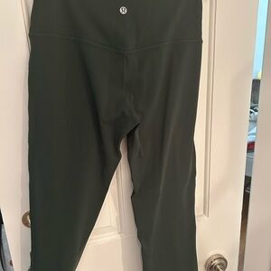 lululemon hunter green mini flare leggings